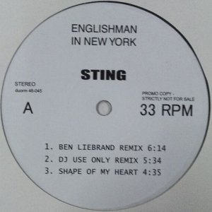 画像: %% STING / ENGLISHMAN IN NEW YORK (PROMO) YYY216-2342-3-3