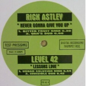 画像: %% RICK ASTLEY / NEVER GONNA GIVE YOU UP BITTER FRUIT RMX (PR 99/4) 最終 Y1+1? 在庫未確認