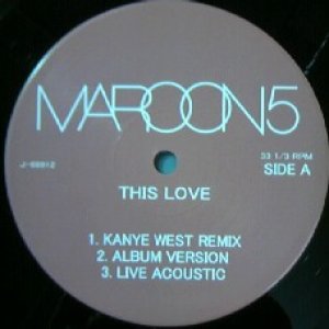 画像: $ MAROON5 / THIS LOVE (J-66912) YYY39-887-5-5 (国内) WHITE 後程済