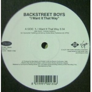 画像: $ BACKSTREET BOYS / I WANT IT THAT WAY (TIME 157) 穴 YYY294-3541-7-7 2箇所 後程済