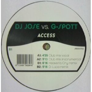 画像: $ DJ JOSE VS. G-SPOTT / ACCESS (SR 1014706) YYY214-2328-5-15