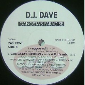 画像: $ D.J. DAVE / GANGSTA'S PARADISE (740 139-1) DJ Dave / Gangsta's Paradise 原修正 YYY482-5246-1-20-4F