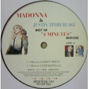 画像: %% MADONNA Feat. JUSTIN TIMBERLAKE / BEST OF "4 MINUTES" REMIXES 在庫未確認