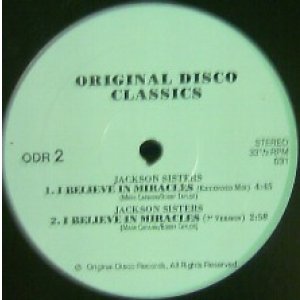 画像: $ JACKSON SISTERS / I BELIEVE IN MIRACLES (US) WHITE 12" (ODR 1)  (ODR 2) YYY175-2383-24-24