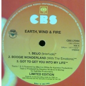 画像: $ EARTH WIND & FIRE / BOOGIE WONDERLAND (CBS LTD04) YYY15-273-1-1 後程済
