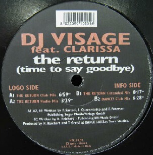 画像1: $ DJ VISAGE feat.CLARISSA / THE RETURN (TIME TO SAY GOODBYE) HTL 9902 Y20