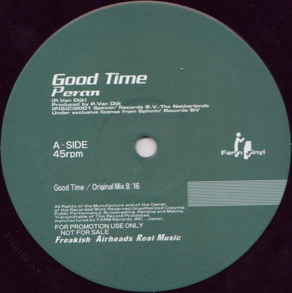 画像1: $ Peran / DJ X-Sonic 4Ray – Good Times / The Hymn Of Nautilus 2001 (Farm Records) YYY9