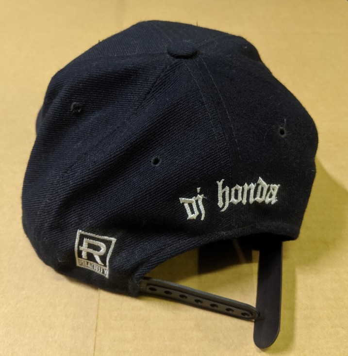 画像2: DJ HONDA HAT 黒 白の縁どりロゴ 帽子 CAP (刺繡あり) Y1 　後程済 YN