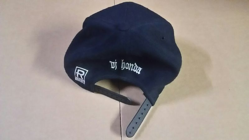 画像3: DJ HONDA HAT 黒 白の縁どりロゴ 帽子 CAP (刺繡あり) Y1 　後程済 YN