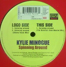 画像1: $ KYLIE MINOGUE / SPINNING AROUND (8 89254 6) YYY33-665-1-1 後程済